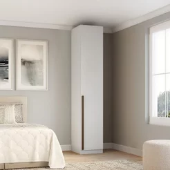 Guarda-roupa Modulado 1 Porta com Prateleiras e Cabideiro 45cm 100% MDF Trend Altezza Branco