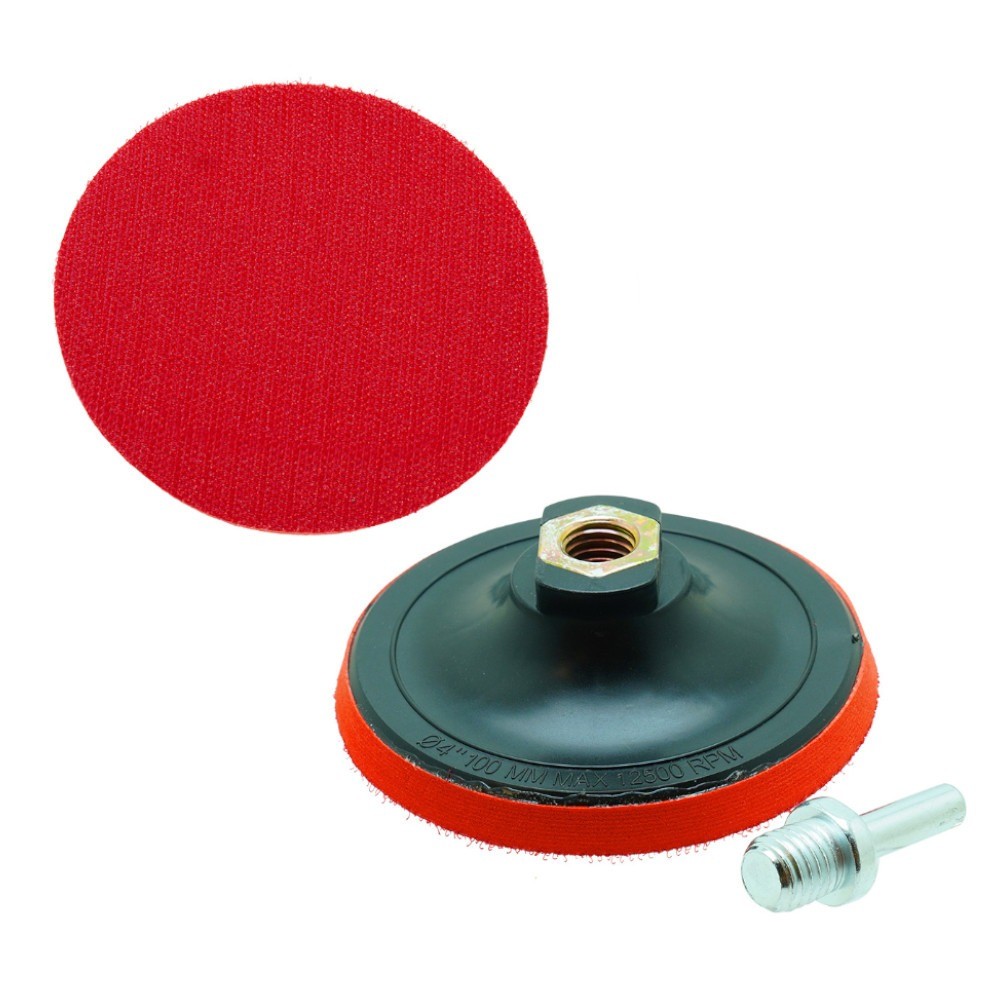 Disco de borracha 4" com velcro para lixadeira M14 - BFH3377 - Bestfer