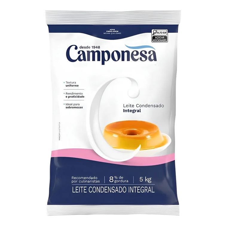 Leite Condensado Integral Camponesa Embaré 5Kg em Oferta na Shopee