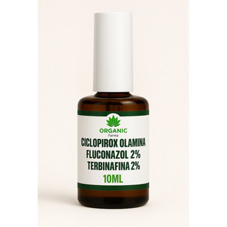 Esmalte de Unha Incolor - Ciclopirox 2% TERBINAFINA 2% FLUCONAZOL 2% - 10ml