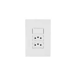 Interruptor com Tomada 2p+t Branco i9 - Ilumi