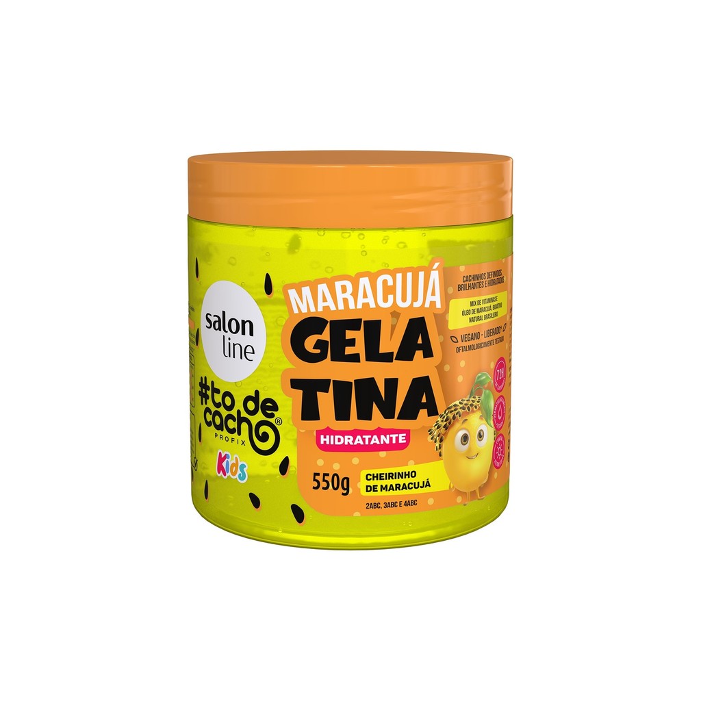 Gelatina Maracujá #todecacho Kids Hidratante 550g em Oferta na Shopee