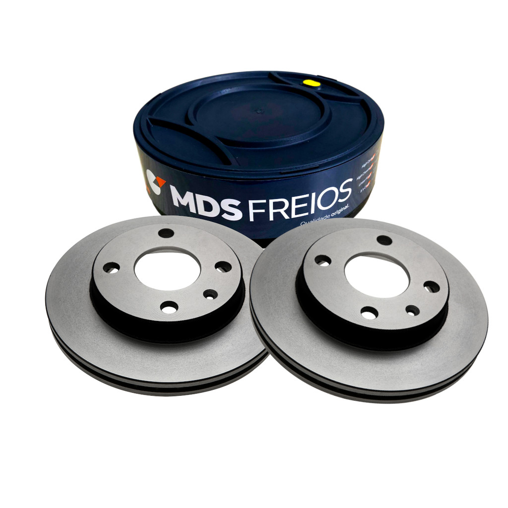 Par Disco de freio Dianteiro MDS para Chevrolet Prisma 1.0 1.4 2013 até 2019 - Cod. D28G em Oferta na Shopee