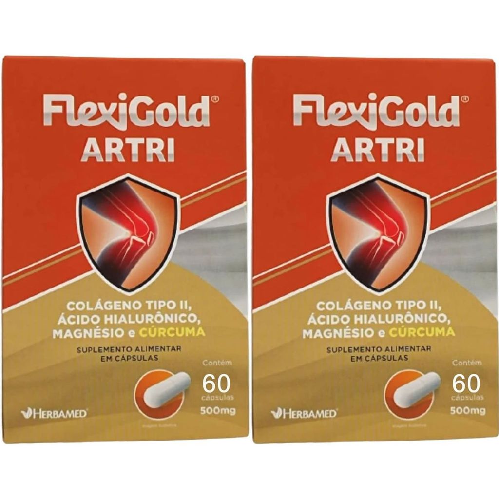 Kit 2X Flexigold Artri - 60 Cápsulas - Herbamed em Oferta na Shopee