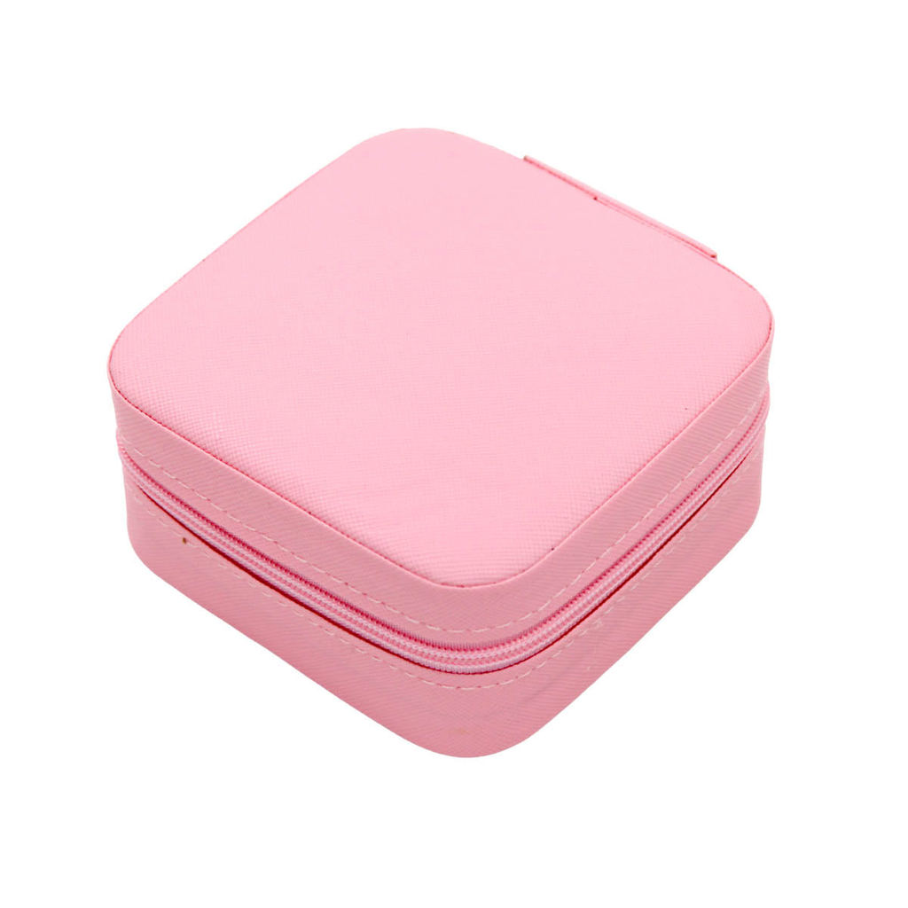 Estiloso Porta Joias Portátil Rosa para Viagem e Organização