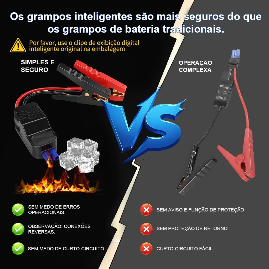 5 em 1 Auxiliador de Partida Compressor Ar PowerBank Led 8000 mAh 3500 Pa 6 Funções Carro Carpei · foto 2