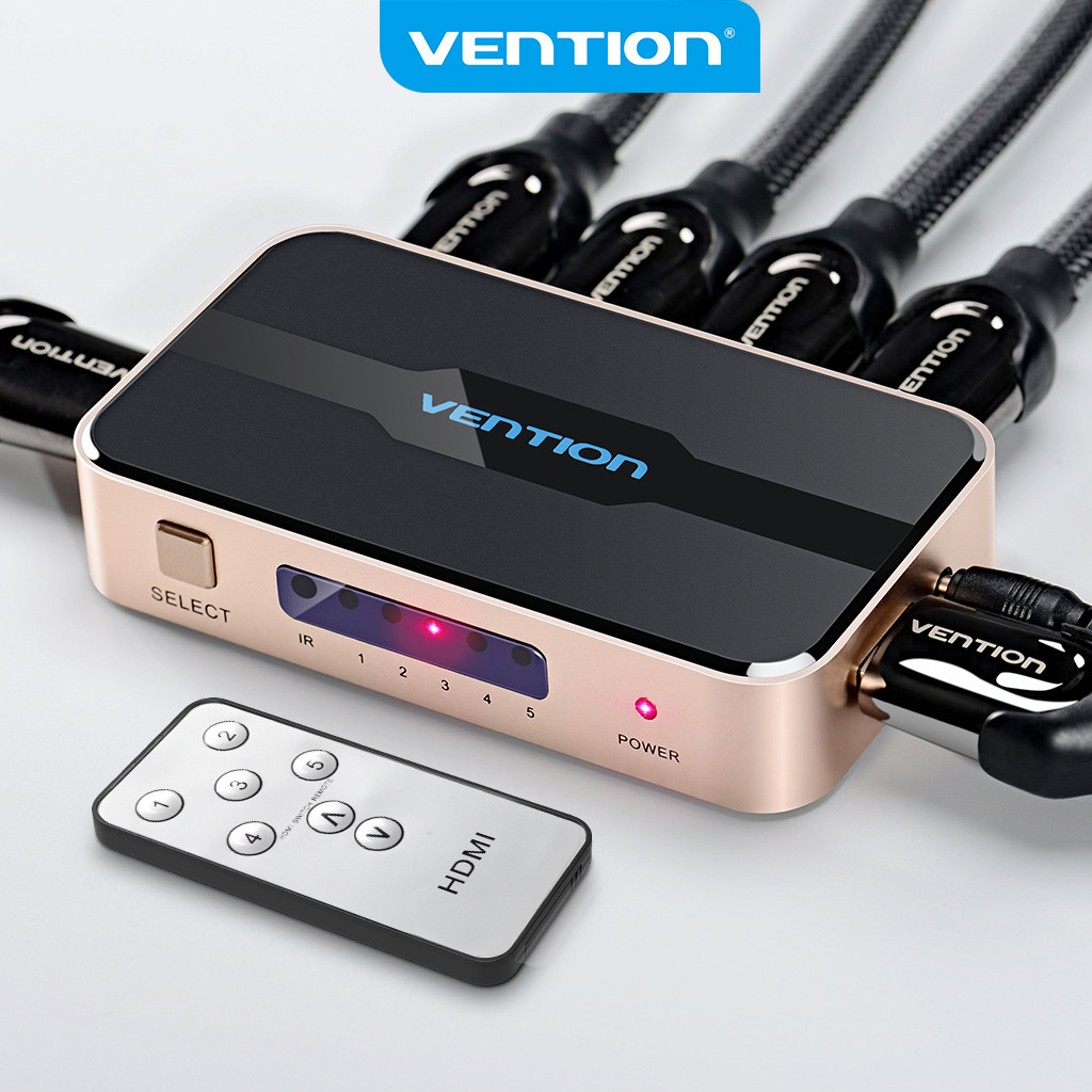 Vention HDMI Switcher 5 Em 1 Saída 4K * 2K 3D HD Divisor