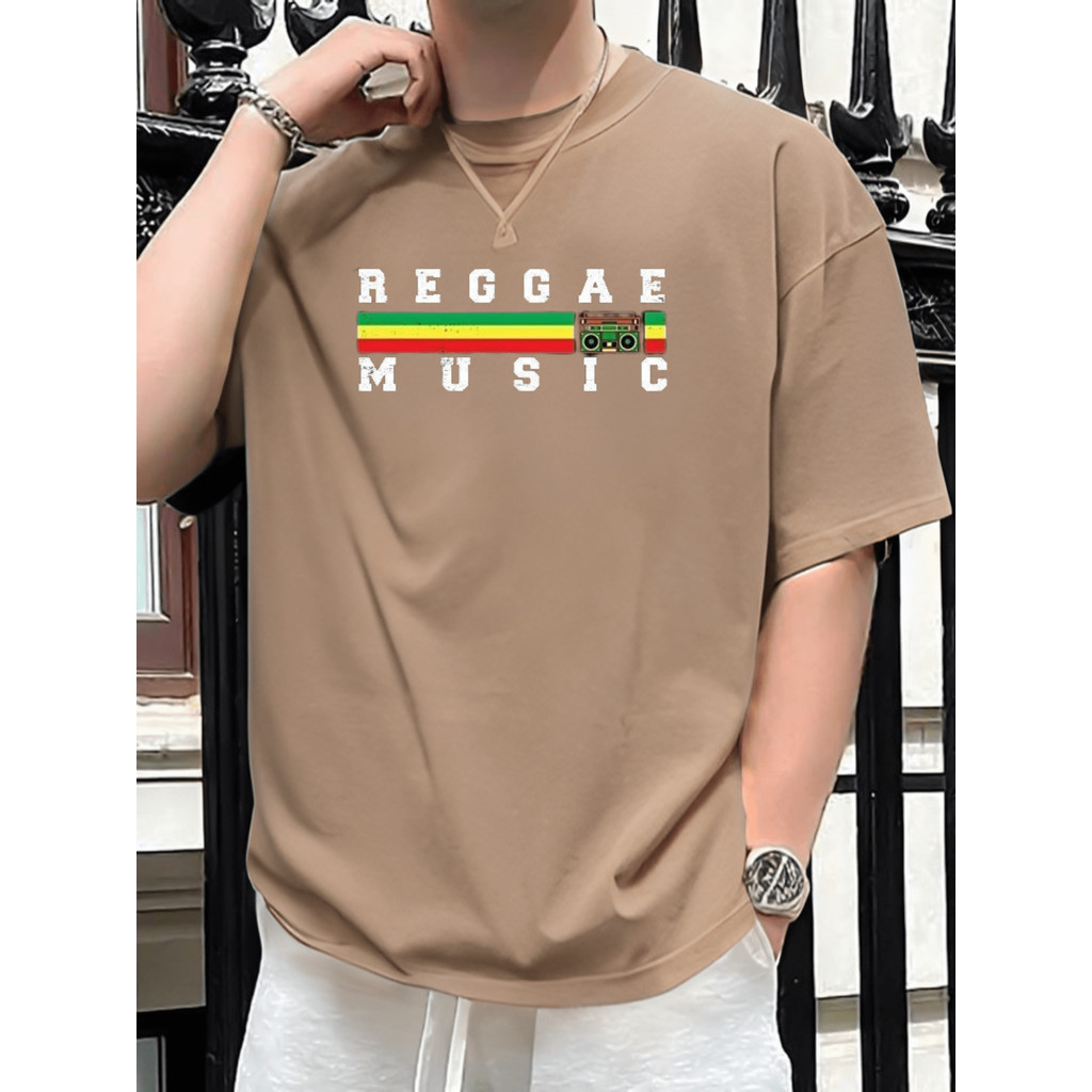 Camiseta Masculina Reggae Music Jamaica 100% Algodão Malha Premium em Oferta na Shopee