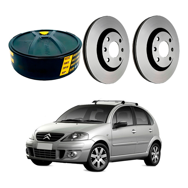Disco Freio Dianteiro C3 1.6 2002 A 2012 em Oferta na Shopee