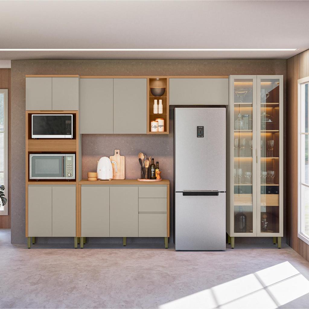 Cozinha 5 peças com Torre e Cristaleira Allure Linea Brasil