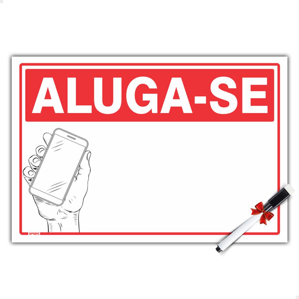 Placa Aluga-se Casa Comércio Terreno Imóvel 30x20cm + Caneta em Oferta na Shopee