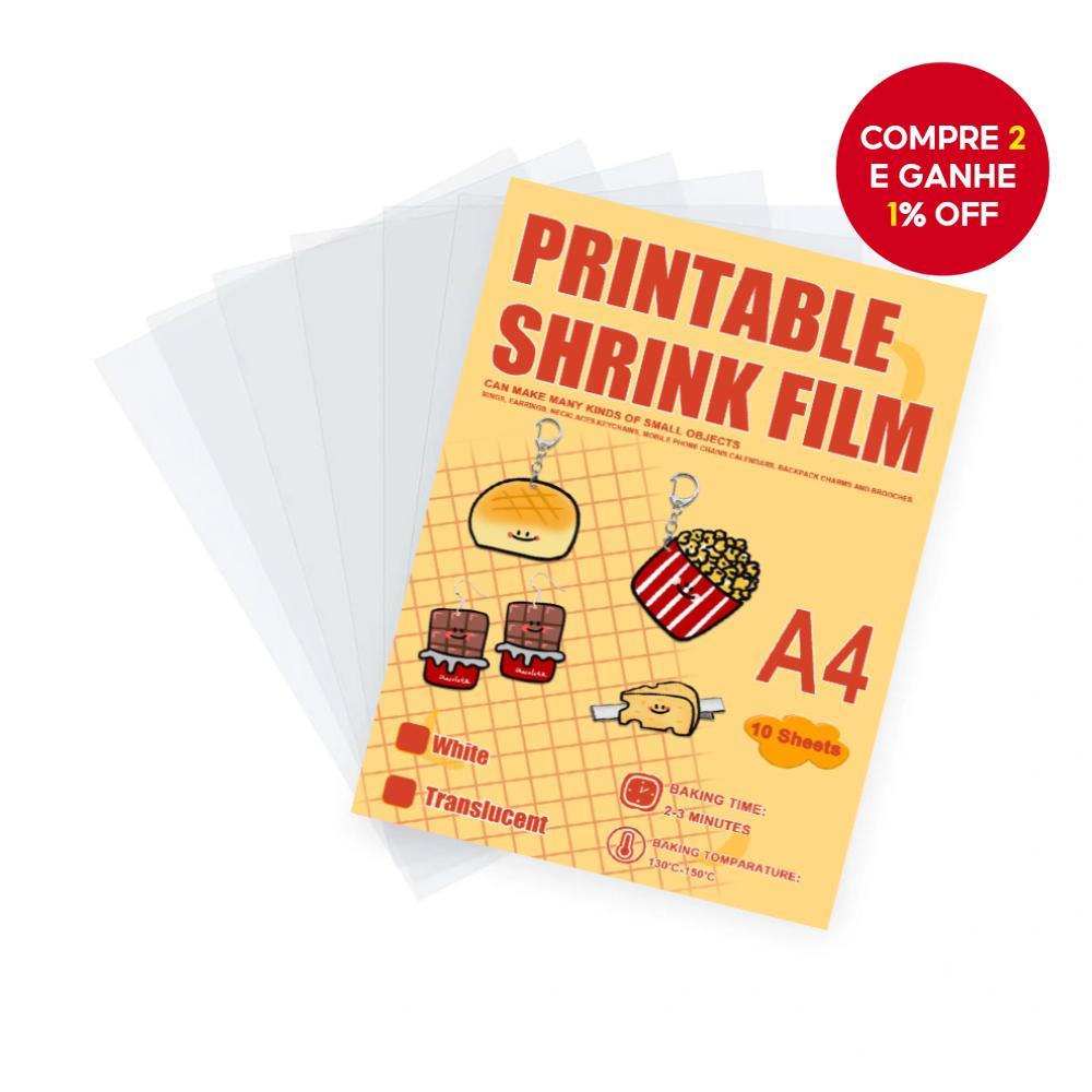 Filmes Retráteis A410pcs-Branco/Translúcido 0.3mm | Impressão A Jato De Tinta Para Decoração De Chaveiro De Joias DIY