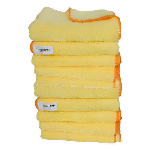Kit Com 10 Flanela De Microfibra SGT Premium 60x40 Cor Amarelo Pano Toalha Microfibra Limpeza Secagem Cera Macia em Oferta na Shopee