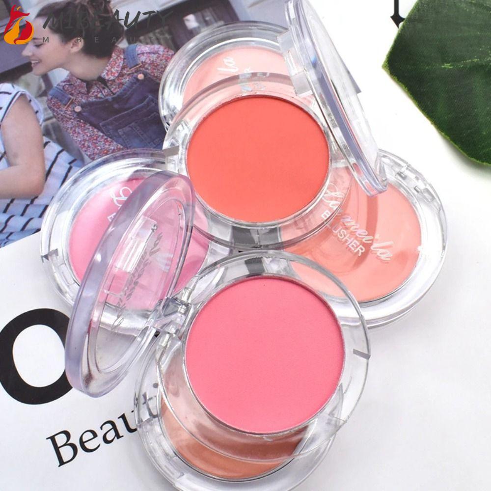 MIBEAUTY Blush Natural , Pigmento Mineral Facial Monocromático Coreano , Matte Cheek Cosmético