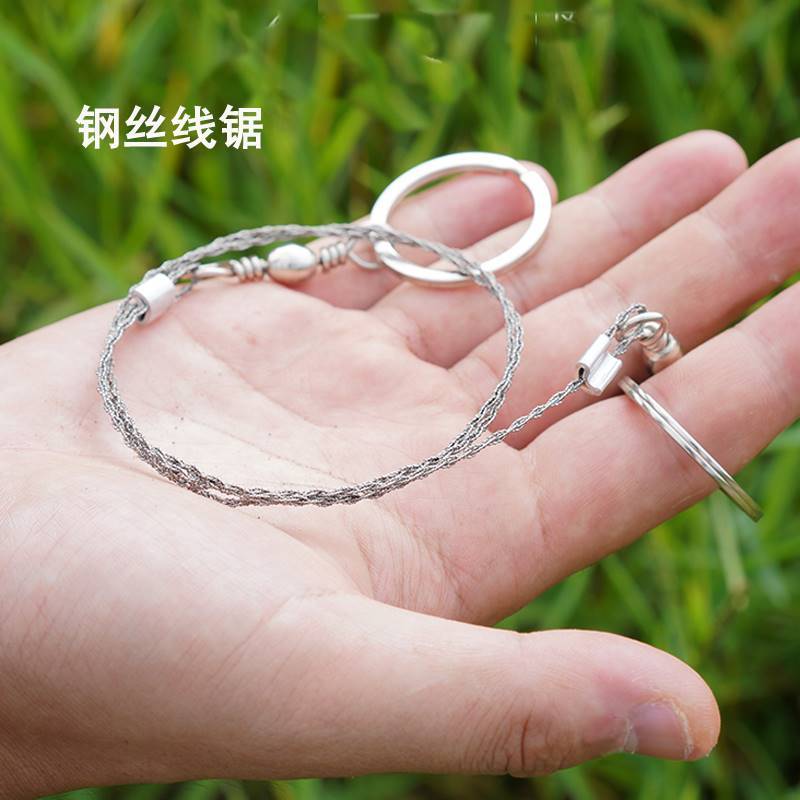 Serra de fio serra de fio mão desenhar serra de corrente de aço inoxidável ao ar livre sobrevivência serra doméstica peq