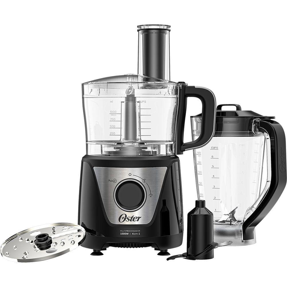 Multiprocessador De Alimentos Black 4 Em 1 Oster 220V
