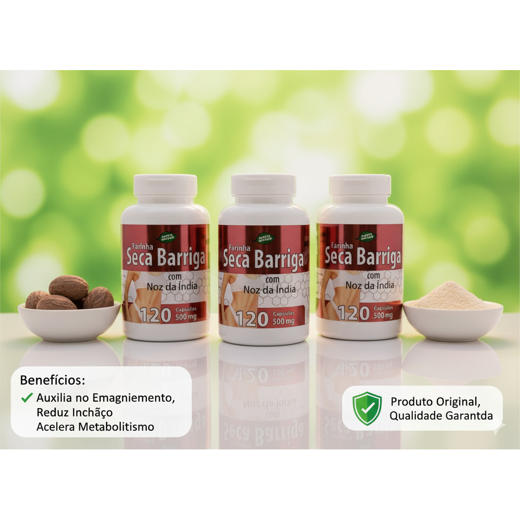 Natuervas - Seca-B - Pronta entrega 120 caps. 500mg 1, 2 e 3 Unidades.