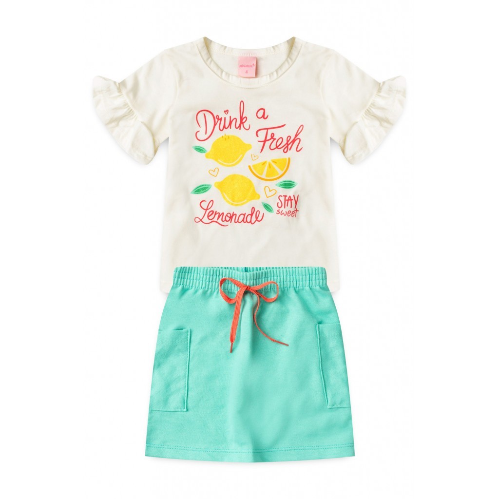 Conjunto Infantil Feminino Bebida Do Verão em Oferta na Shopee