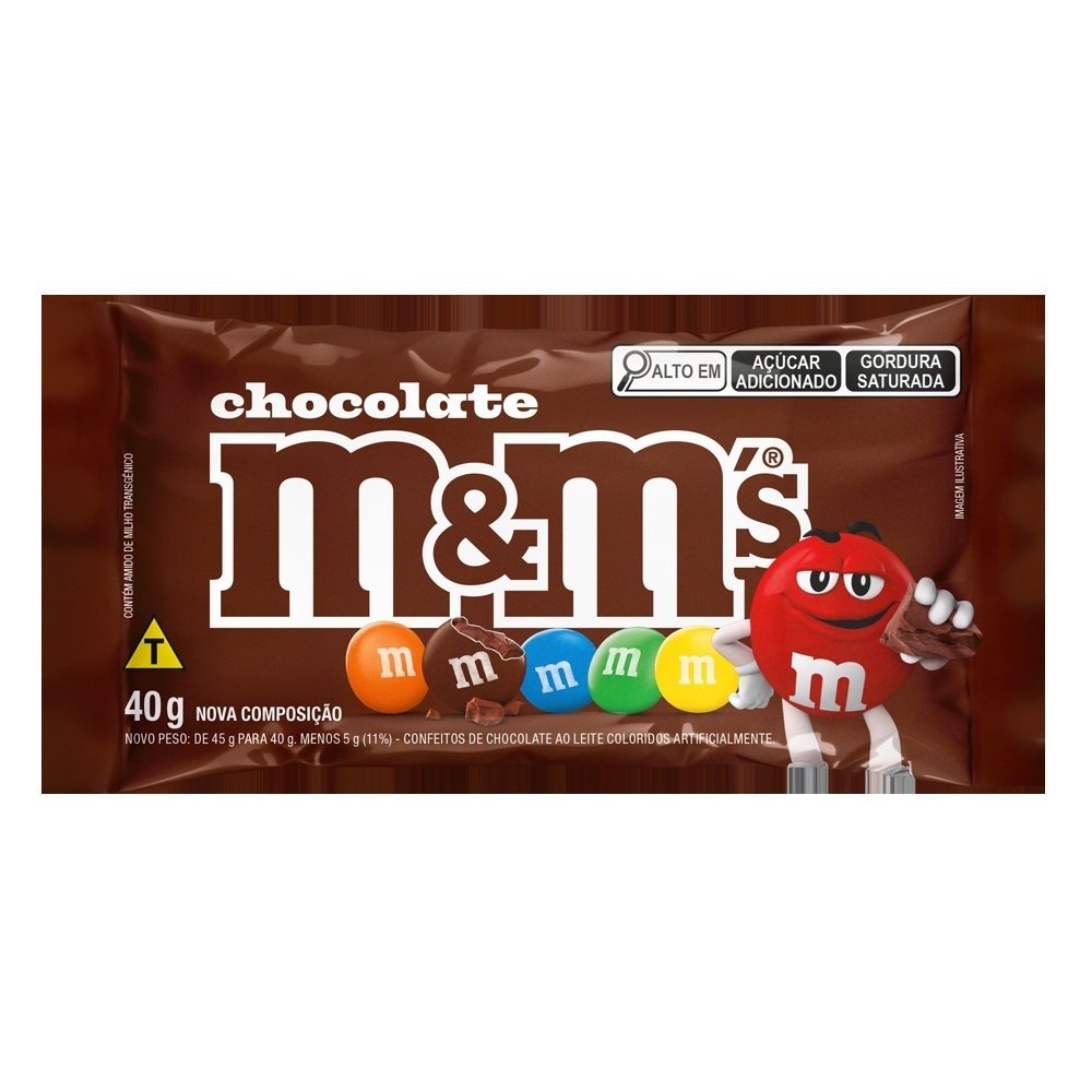 Chocolate M&M ao Leite 40g - Embalagem com 18 Unidades em Oferta na Shopee