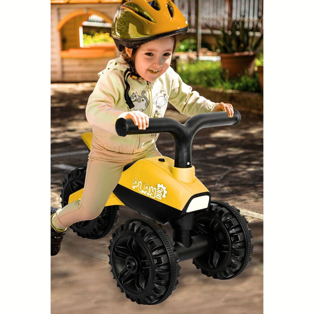 Detalhes do Triciclo Infantil 3 Rodas Motoca Com Luz E Som Rider Amarelo - KaBaby