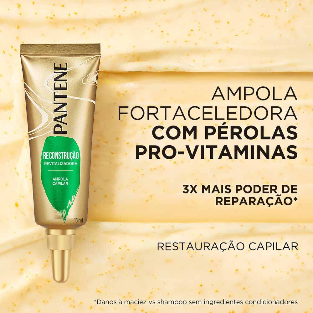 Detalhes do Kit Ampola Pantene Reconstrução Revitalizadora 45ml