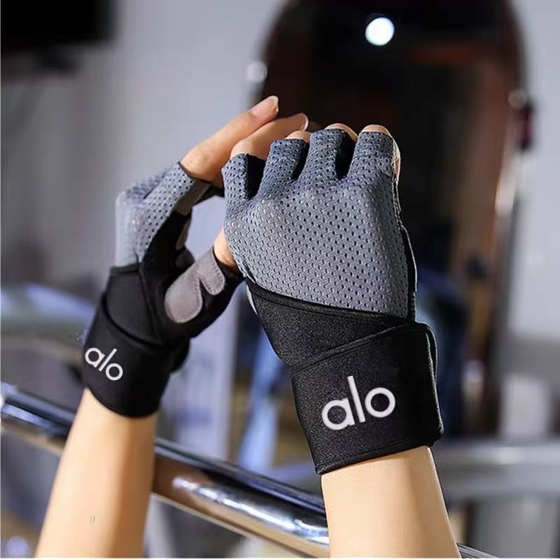 A1o Yoga Luvas De Fitness Haltere Respirável Palma Resistente Ao Desgaste Enrolamento Proteger Pulso