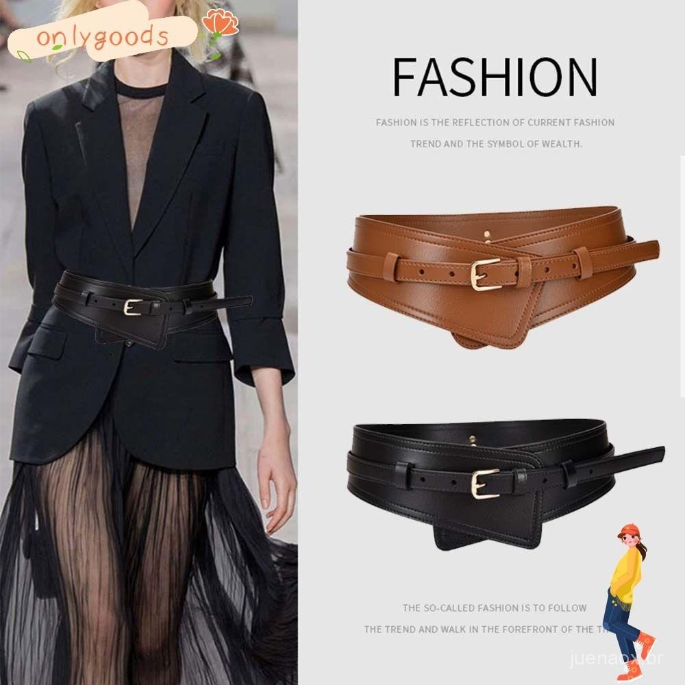OYY Cinto , Cintos Largos Com Fivela De Liga Emagrecedora Elásticos De Couro PU De Cintura Fashion Para Vestido Feminino