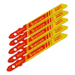 Lâmina Serra Tico-Tico Starrett BU214 Bi-Metal Kit 5 Peças Corte Madeira Metal Profissional 8mm Bimetal