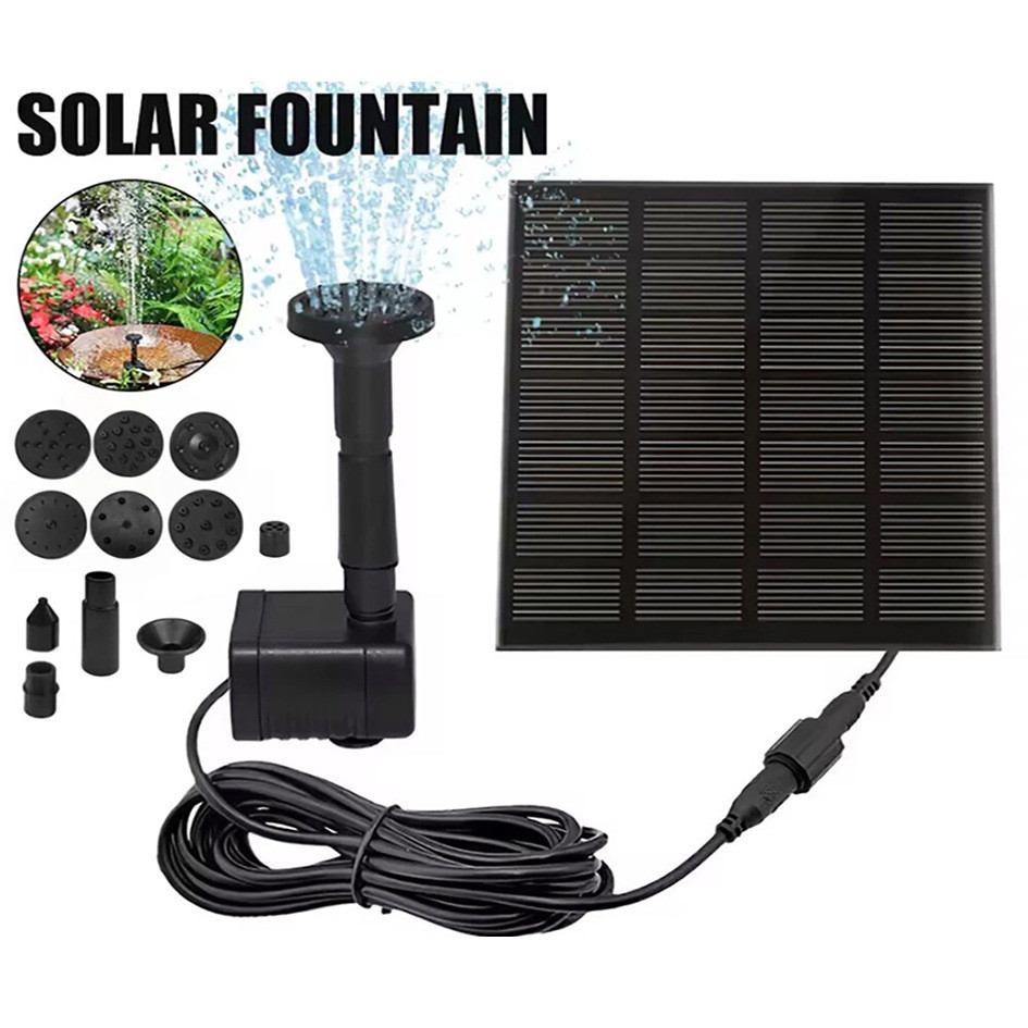 Bomba De Fonte Solar, Mini Água De Painel De 4 Bicos,DC Sem Escova 200L/H