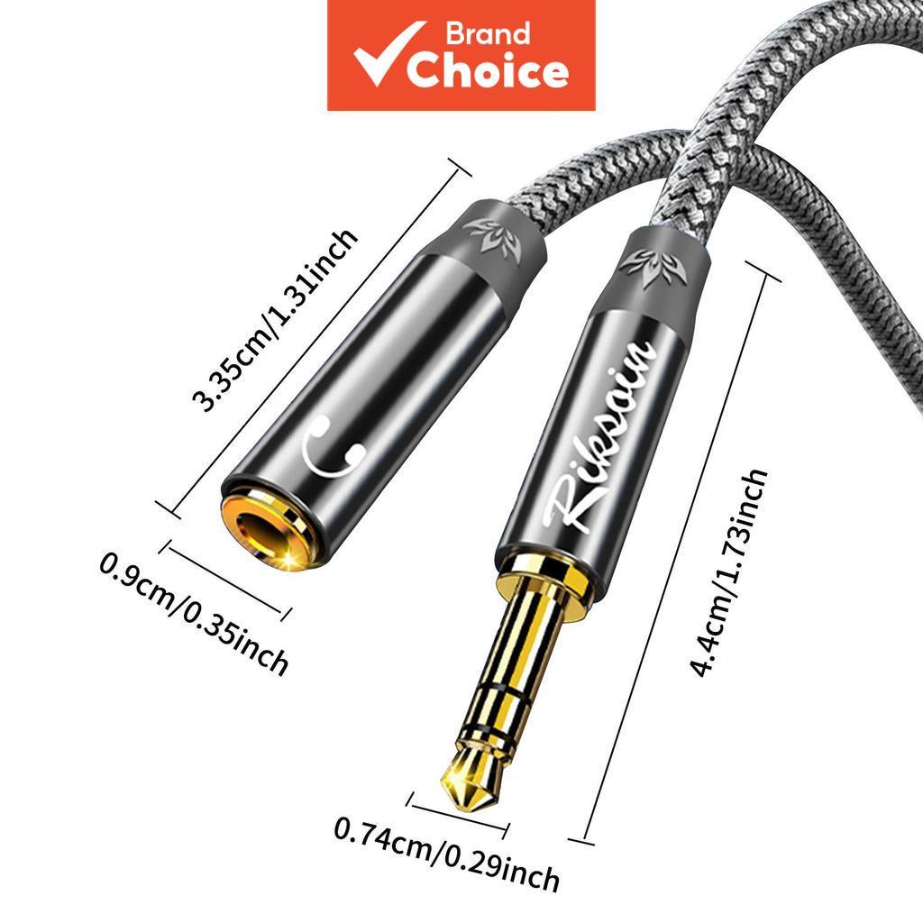 Cabo De Extensão De Fone De Ouvido TRRS De 3.5 Mm Nylon Trançado Macho Para Fêmea
