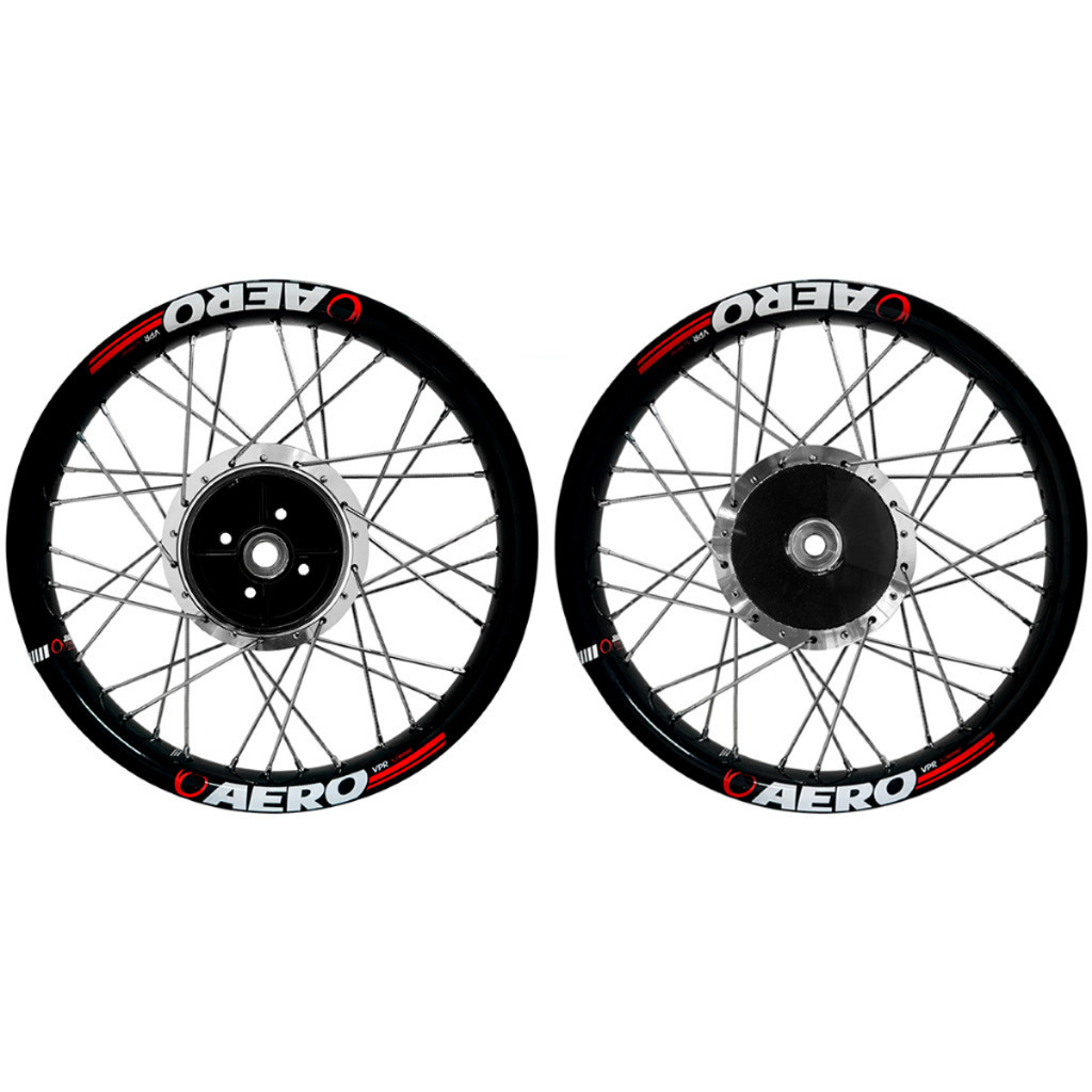 Roda Par Alumínio Aero Viper Ybr Factor Raios Aço Cromado ou Inox
