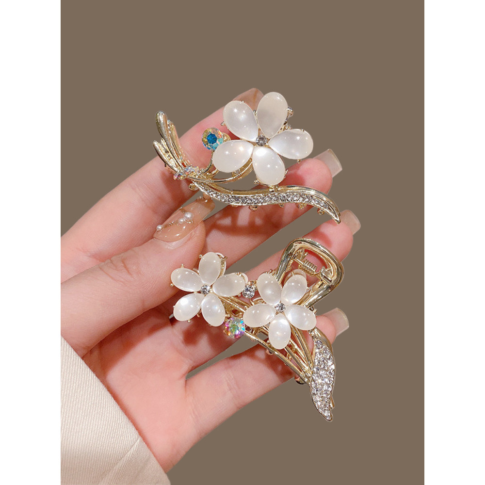 Mori série Xianmei flor Grab clip feminino médio volta cabeça meia gravata grampo de cabelo tubarão novo estilo requinta