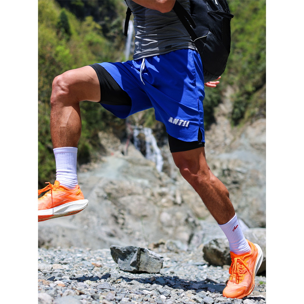 E andtime Shorts bordados americanos plissados basquete de secagem rápida esportes lazer ciclismo ao ar livre calças sol