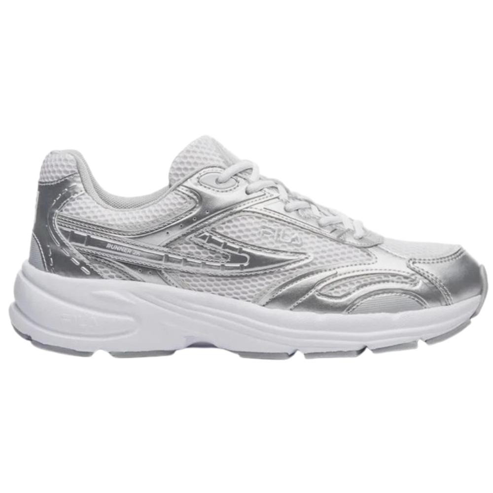 TENIS FILA RUNNER 2K FEMININO-PRATA/BRANCO/CINZA