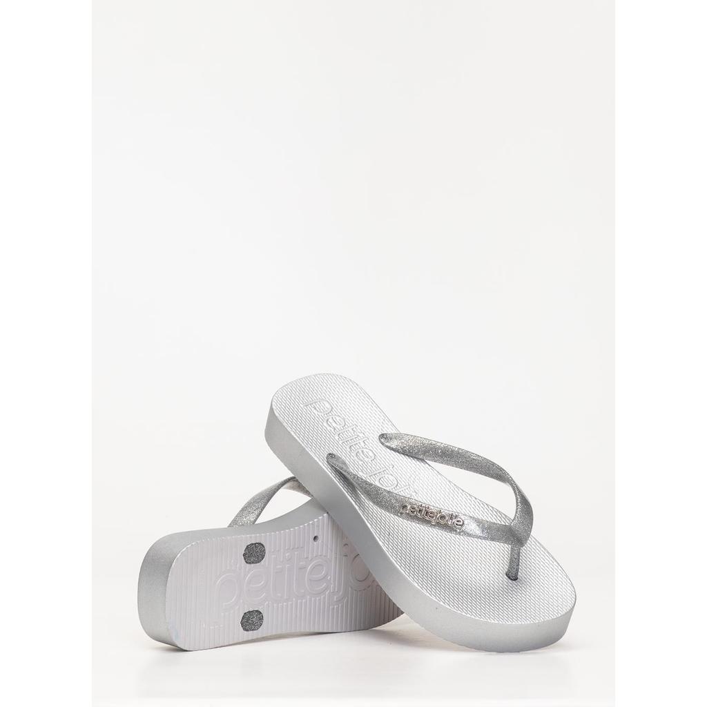 Chinelo Petite Jolie Fresh Up Full Glitter Prata PJ7705