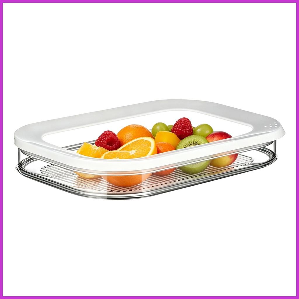 Recipientes De Alimentos Com Tampa , Organizador Hermético Transparente , Recipiente De Carne De Bacon Para Geladeira Qu