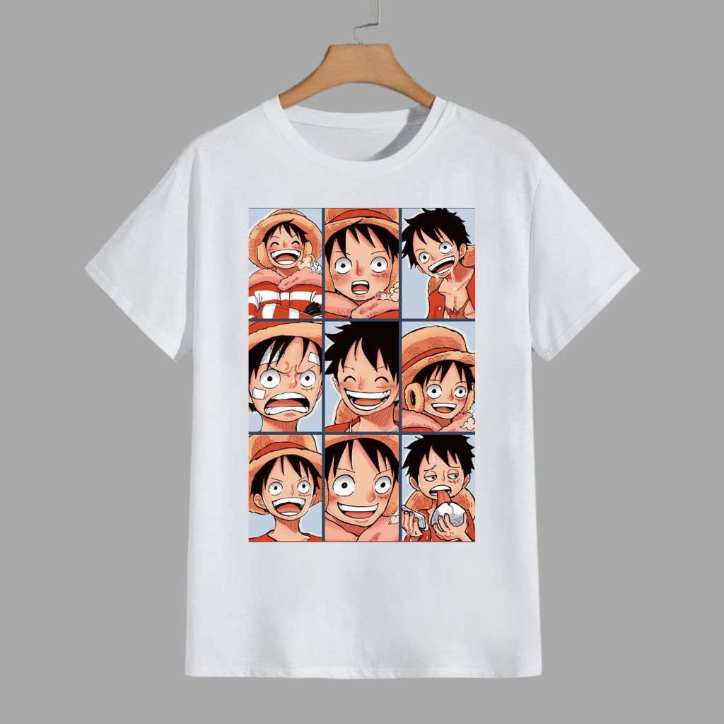 CAMISETA CAMISA  JUVENIL E INFANTIL ONE PIECE LUFFY ANIME Diversas Estampas 100% Algodão