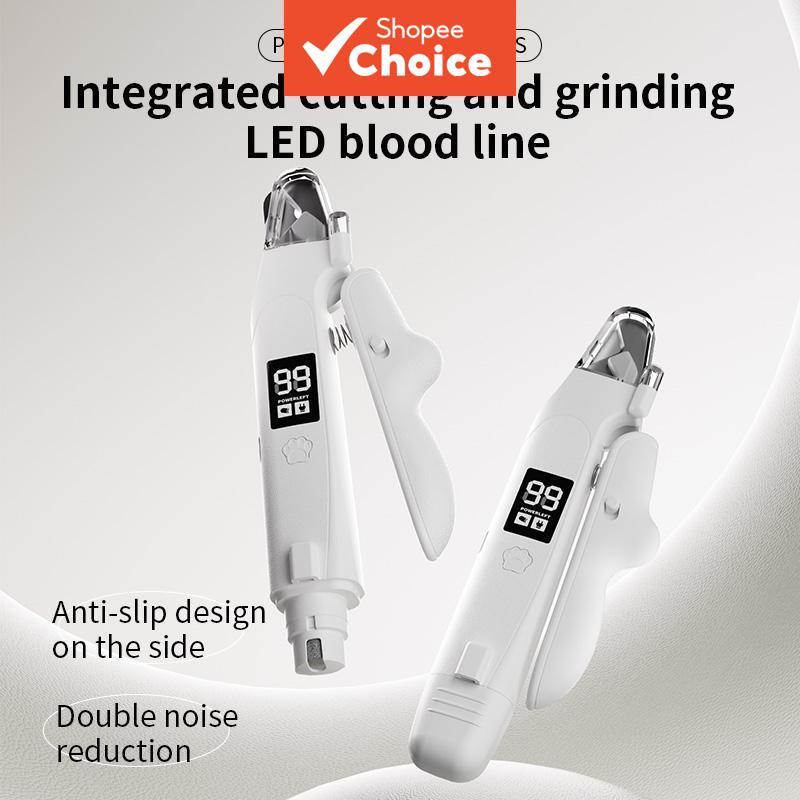  Cortador de unhas para pets com luz LED - Aparador de unhas para pets, lixador de unhas para pets, ferramenta 2 em 1
