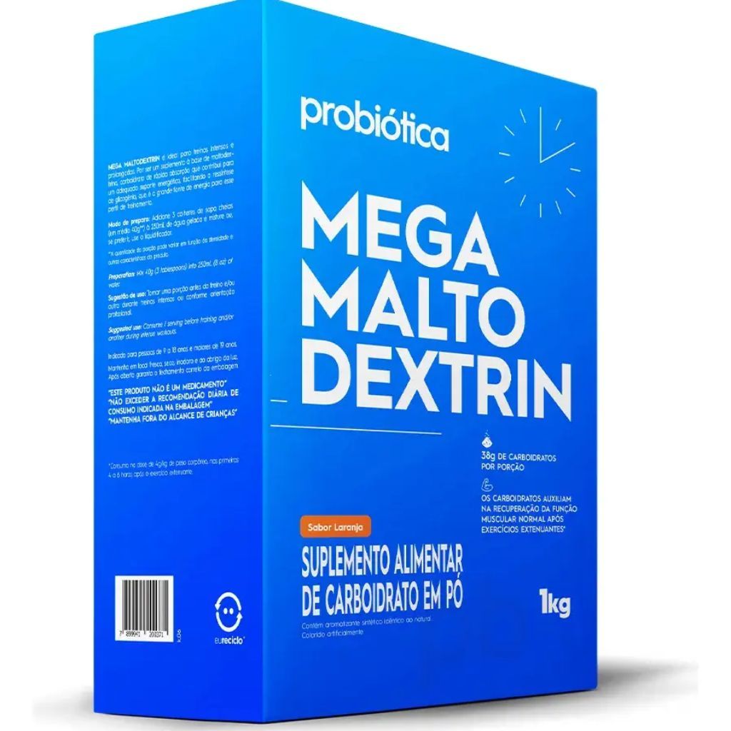 Mega Maltodextrin1kg Laranja Probiótica
