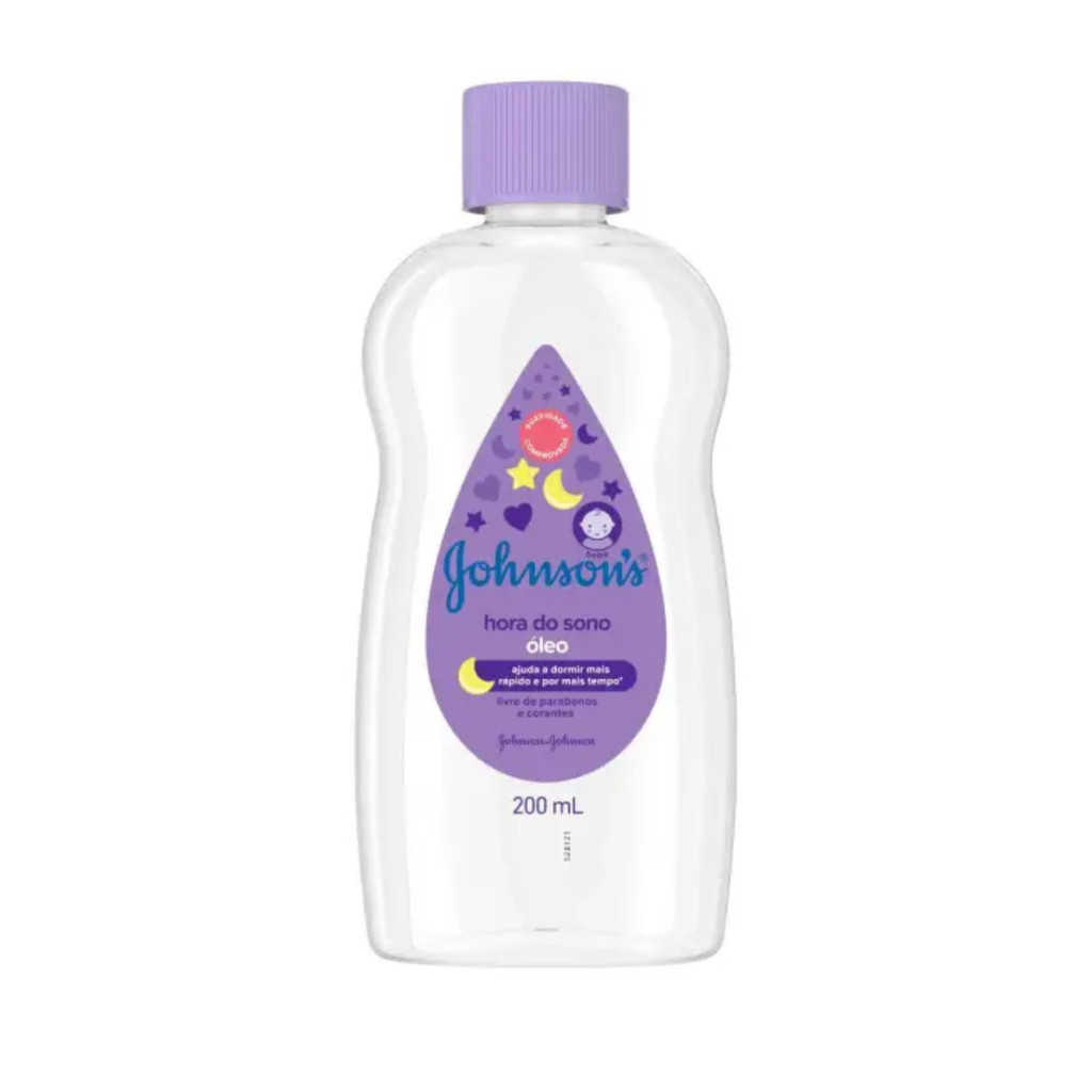 Óleo Johnson's Baby Hora Do Sono 200ml Hidratante Infantil Massagem Relaxante Pele Delicada Bebê