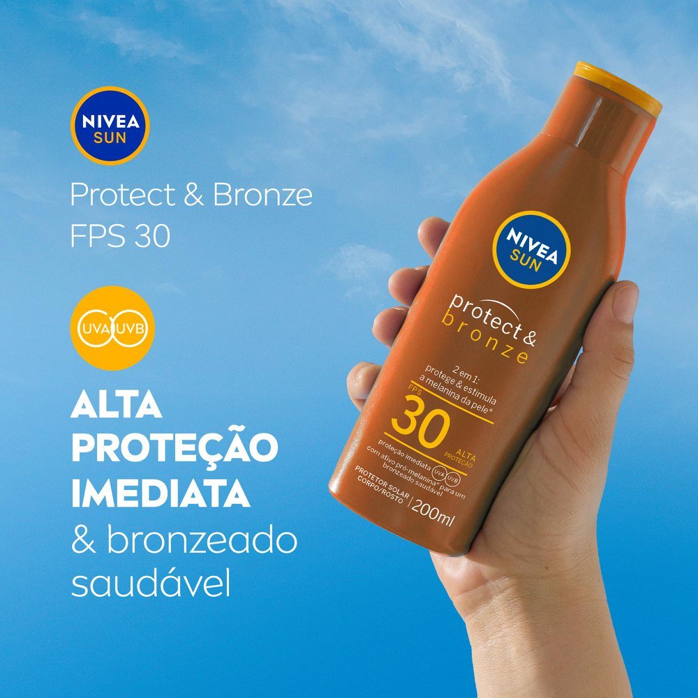 Protetor Solar Nivea Sun Protect & Bronze FPS 30 Loção 200ml