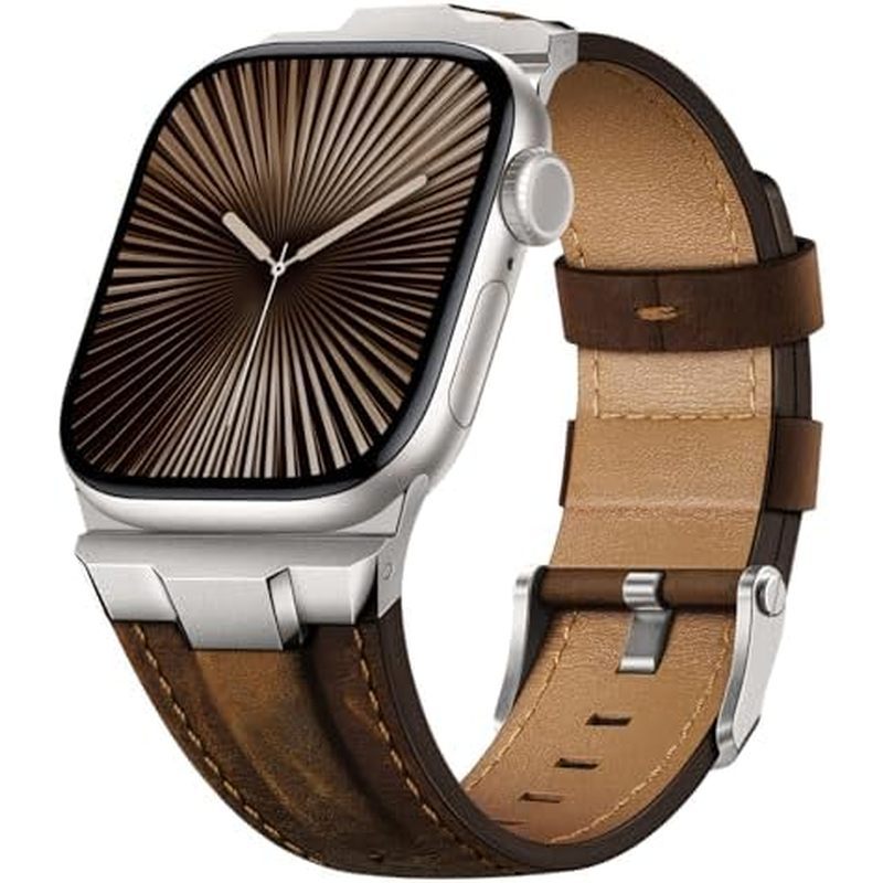 Pulseira De Couro Suitisbest Compatível Com Apple Watch Ultra Band 49mm 46mm 45m