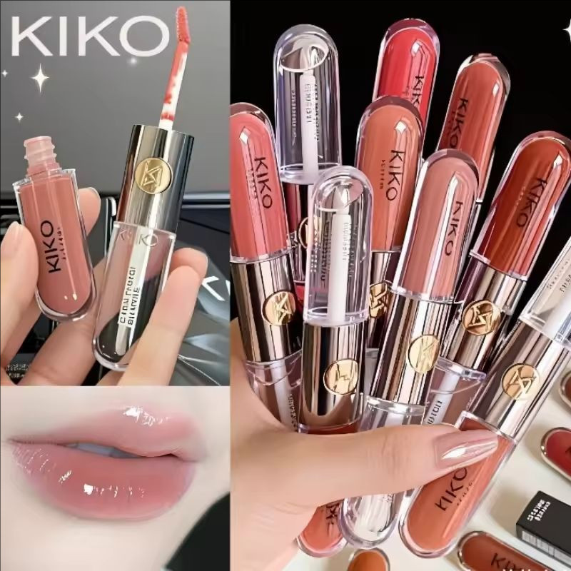 Kko Batom De Duas Cabeças , Espelho Transparente , Não Desbota , Copo Antiaderente , Brilho Labial , Leite , Chá , Past