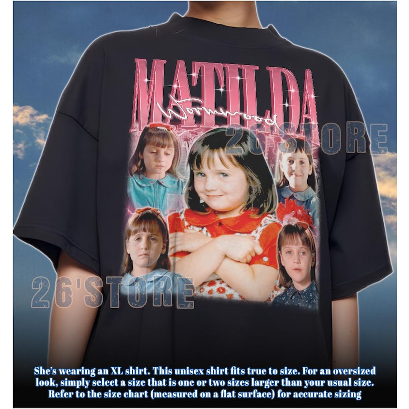 Camiseta Feminina Estampa Matilda Filme Clássico Confortável Fofa Estilosa Moda Feminina Retrô