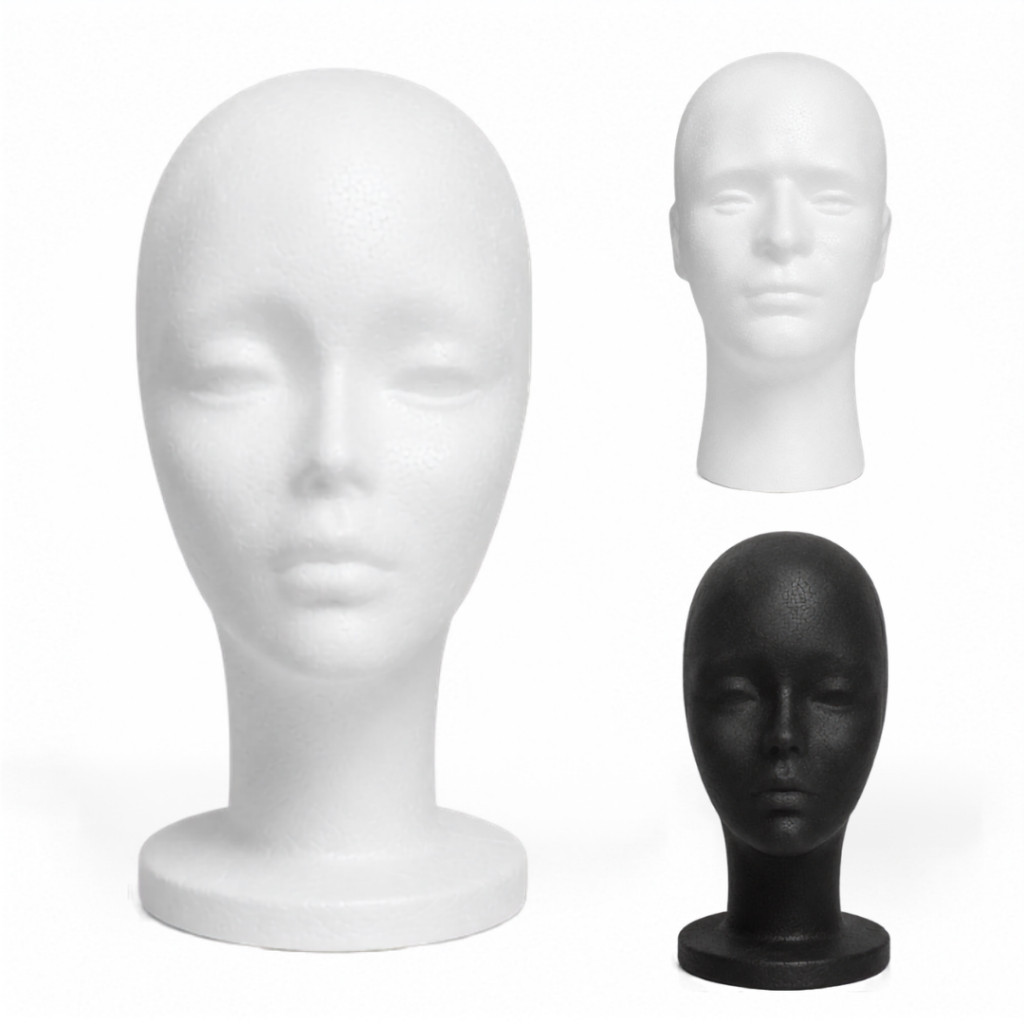 Expositor Cabeça De Isopor Para Perucas E Lace Front