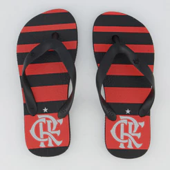 Chinelo Flamengo Manto I 2024 Infantil Preto