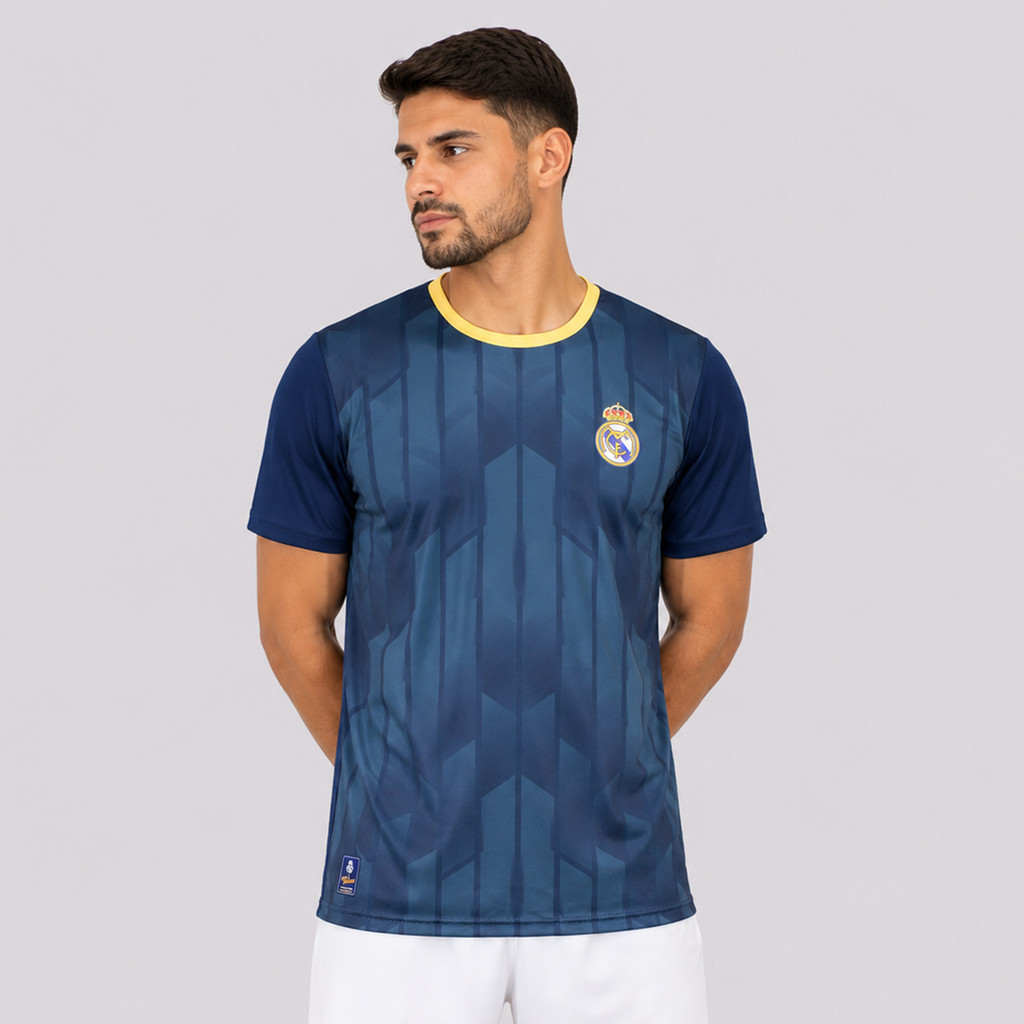 Camisa Real Madrid Campeones Azul Marinho