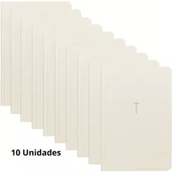 Kit 10 Caderneta Sem Pauta Anotações Moleskine | Cruz Creme