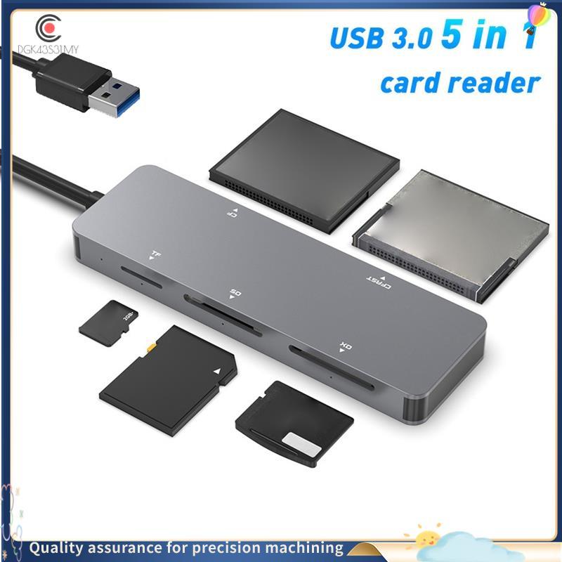 [hukou33] Leitor De Cartão Multifuncional USB 3.0 SD De Computador CFast/CF/XD/TF 5 Em 1 5 Gbps Para Acessórios De Lapto