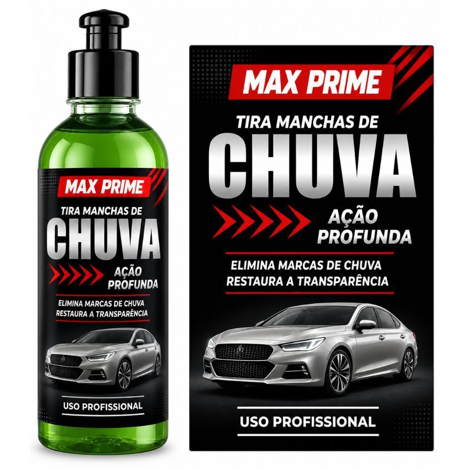 Limpa Vidro Automotivo Tira Manchas de Chuva - Vidros Laterais e Para-Brisas